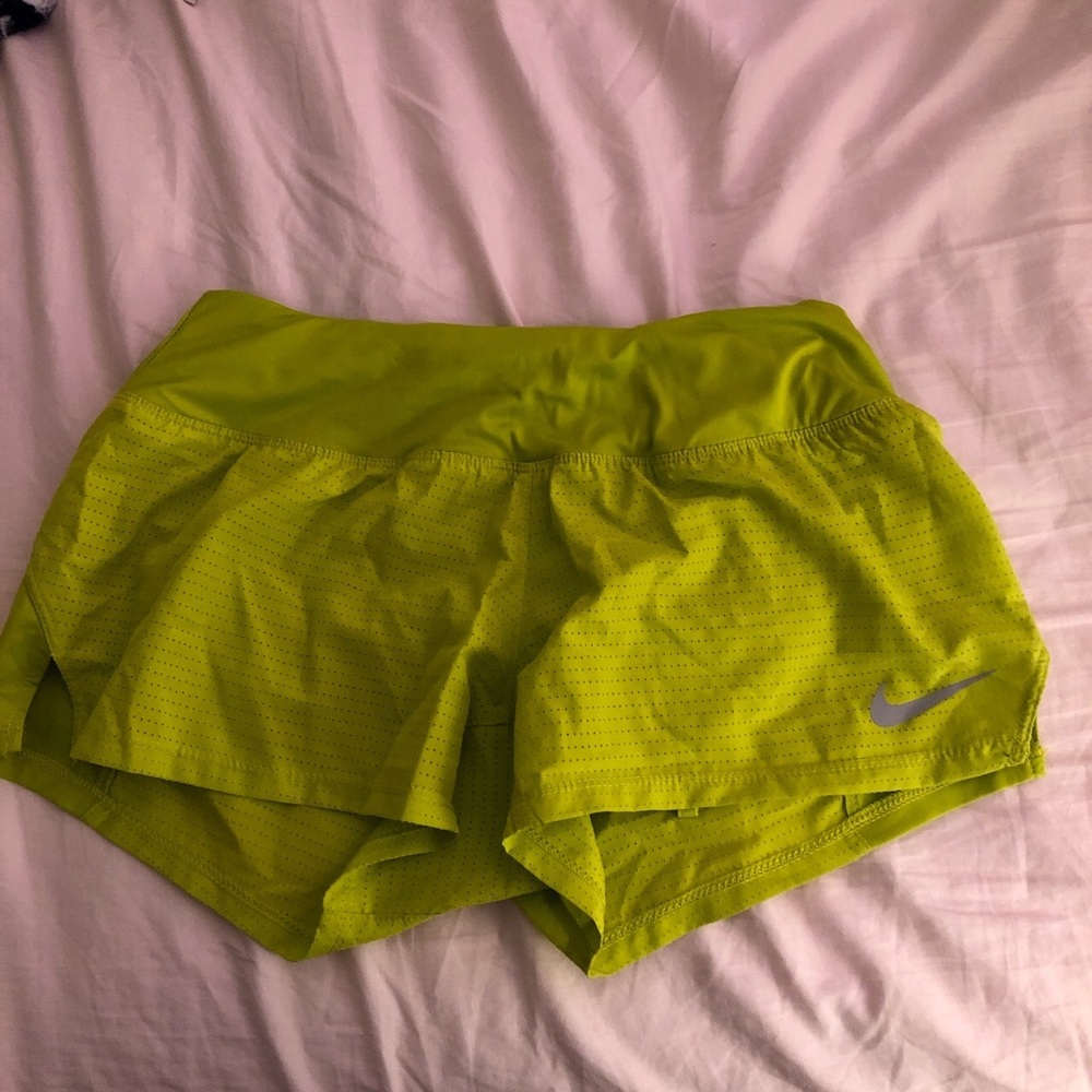nike lime green shorts